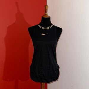Nike black mesh athletic top (with gold logo)